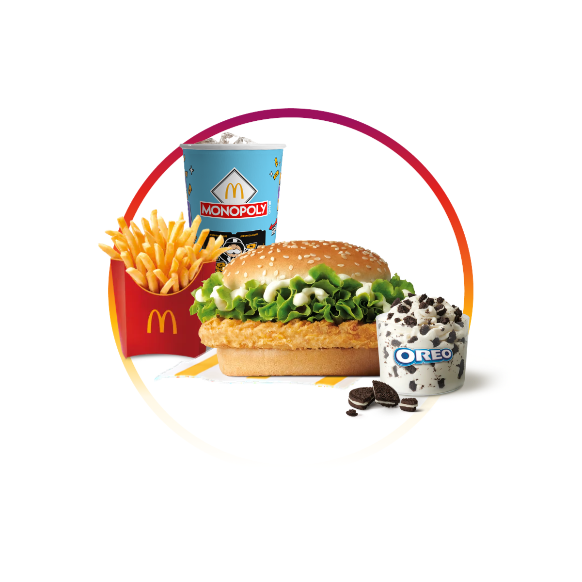 McMenú® McPollo® Mediano + Mini McFlurry® a elegir por 1200 puntos
